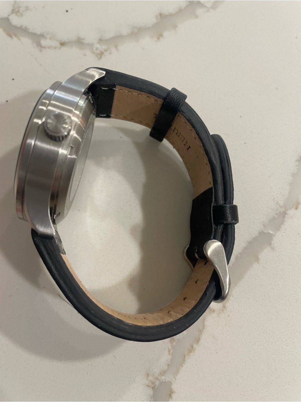 Heritor Men's Black Leather Automatic Watch - Picture 3 of 4
